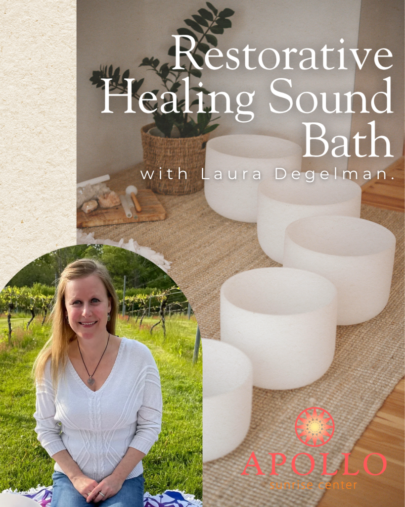transformative Healing Sound Bath with Laura Degelmann.